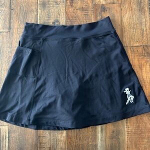 Black Athletic Skort with Side Pockets